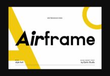 Airframe Font Poster 1