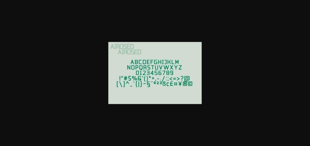 Airosed Font Poster 4