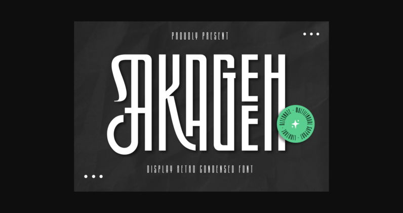 Akageeh Font Poster 3