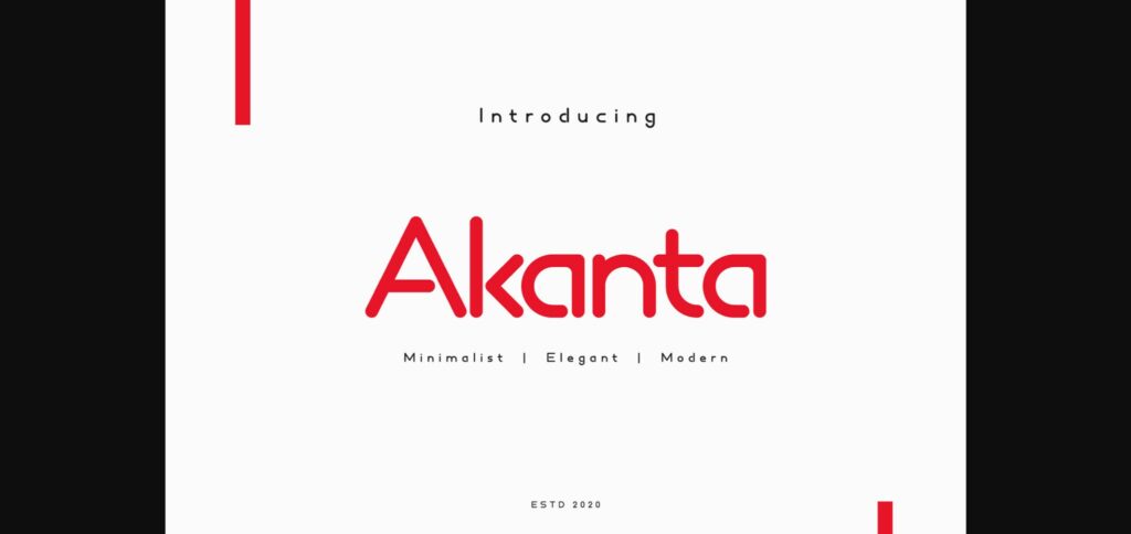 Akanta Font Poster 3