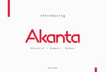 Akanta Font Poster 1