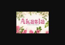 Akasia Font Poster 1