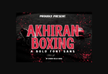 Akhiran Boxing Font Poster 1