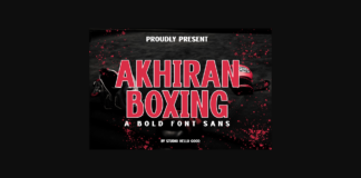 Akhiran Boxing Font Poster 1