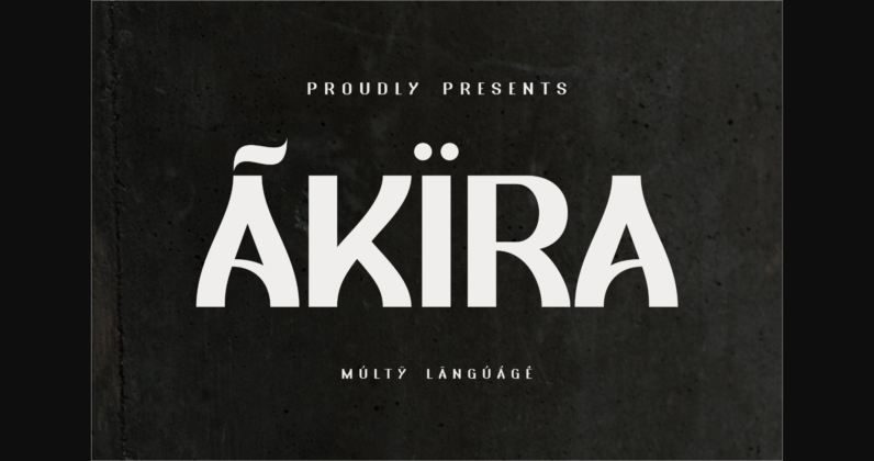 Akira Font Poster 1