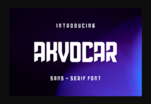 Akvocar Font Poster 1