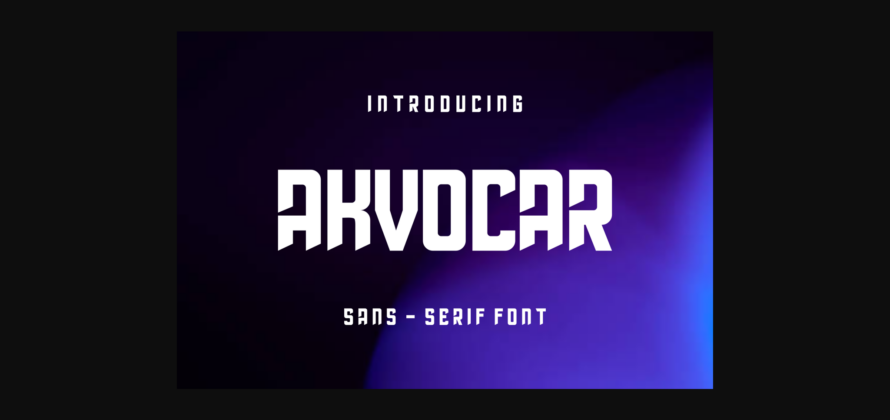 Akvocar Font Poster 1