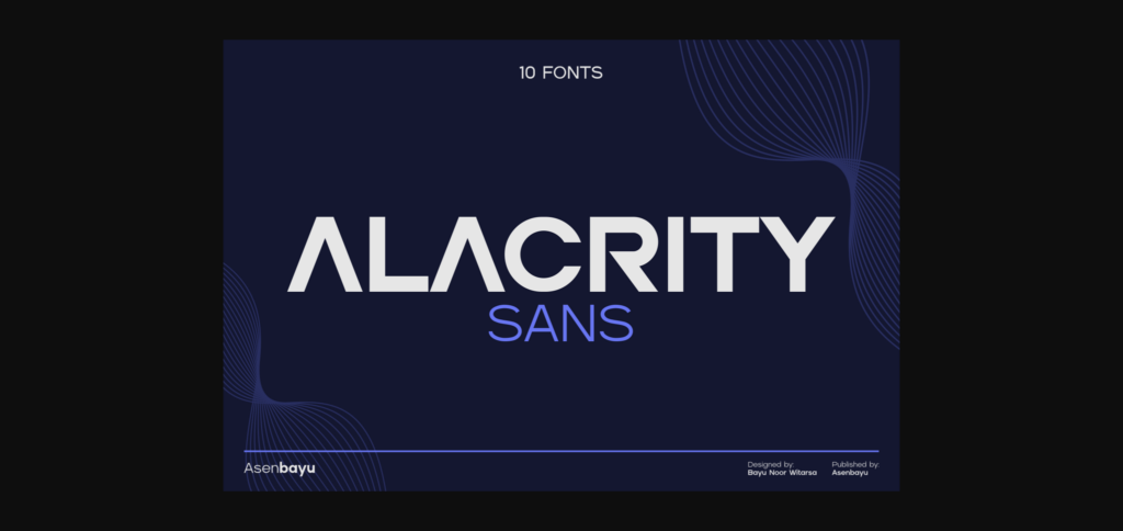 Alacrity Sans Font Poster 3