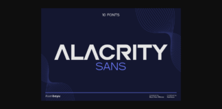 Alacrity Sans Font Poster 1