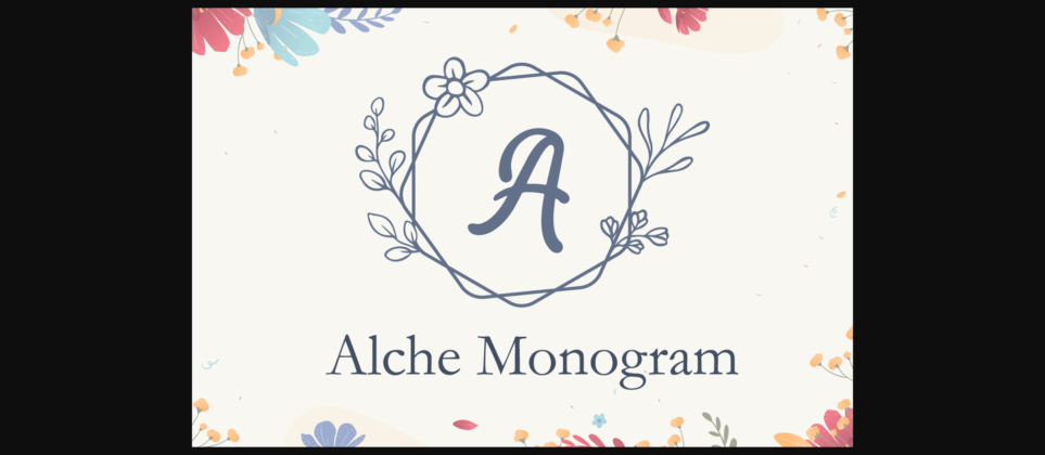 Alche Monogram Font Poster 1