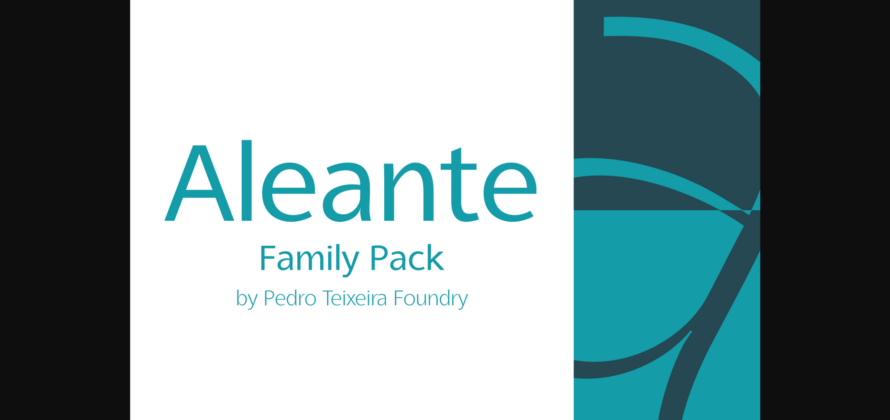 Aleante Font Poster 1