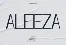 Aleeza Font Poster 1
