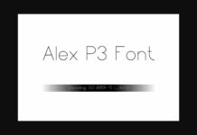 Alex P3 Font Poster 1