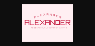 Alexander Font Poster 1