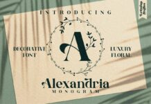 Alexandria Monogram Font Poster 1