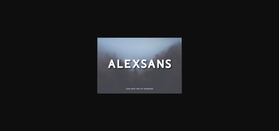 Alexsans Font Poster 1