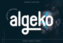 Algeko Font Poster 1