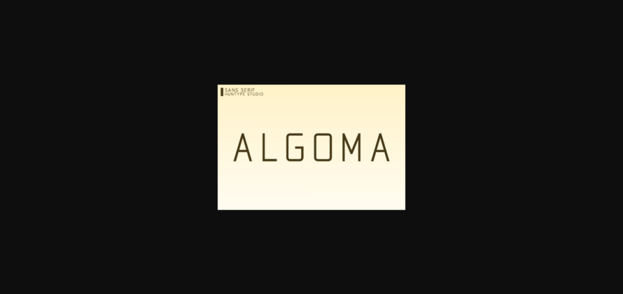 Algoma Font Poster 3