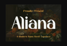 Aliana Font Aliana Font Poster 1