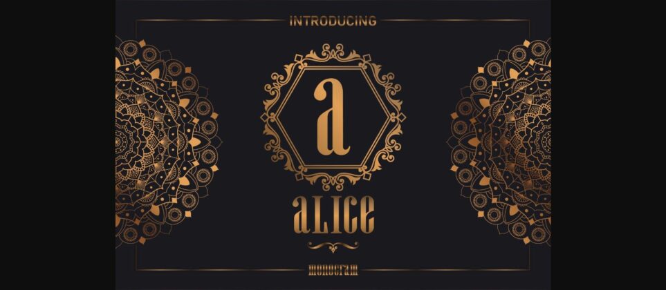 Alice Monogram Font Poster 3