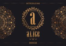 Alice Monogram Font Poster 1