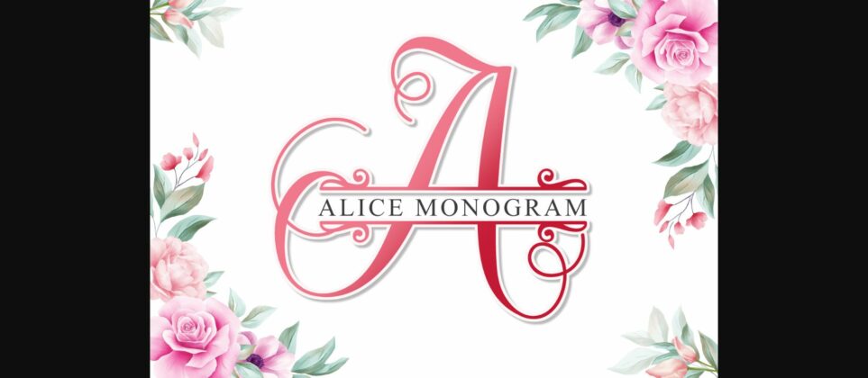 Alice Monogram Font Poster 1