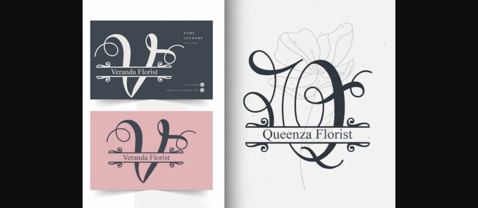 Alice Monogram Font Poster 5