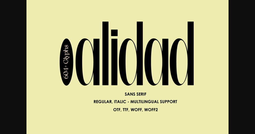 Alidad Font Poster 3