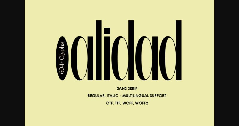 Alidad Font Poster 1