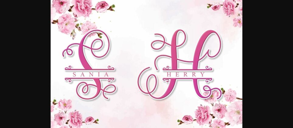 Alina Monogram Font Font Poster 2