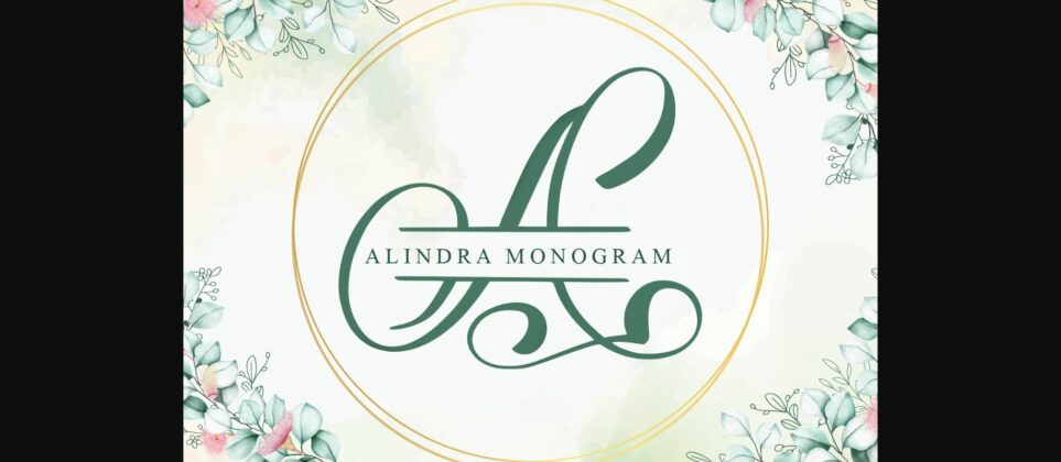 Alindra Monogram Font Poster 1