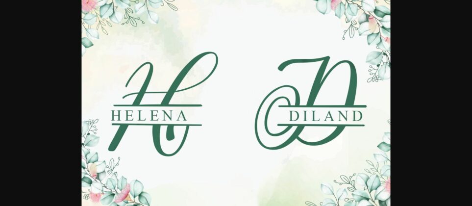 Alindra Monogram Font Poster 4