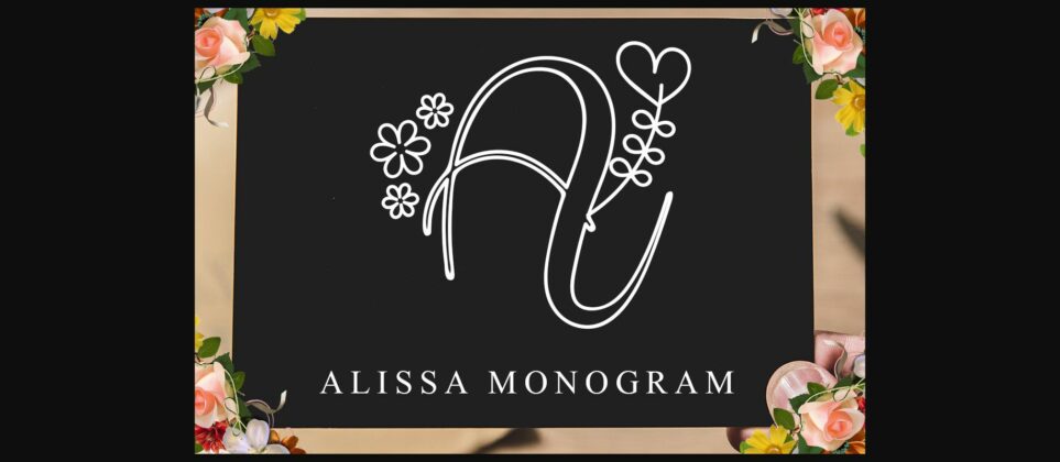 Alissa Monogram Font Poster 3