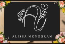 Alissa Monogram Font Poster 1
