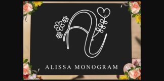 Alissa Monogram Font Poster 1