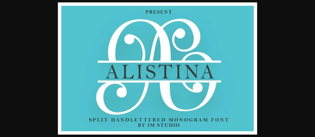 Alistina Monogram Font Poster 3