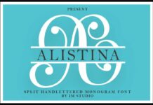 Alistina Monogram Font Poster 1