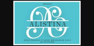 Alistina Monogram Font Poster 1