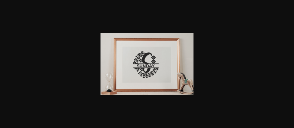 All Caps Split Monogram Font Poster 5