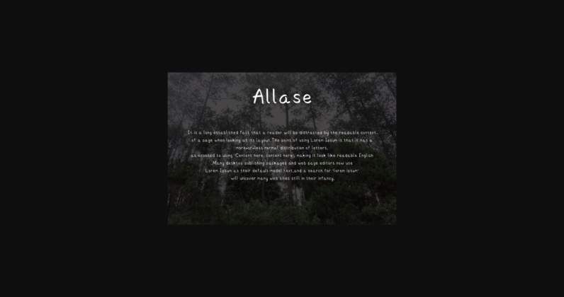 Allase Font Poster 6