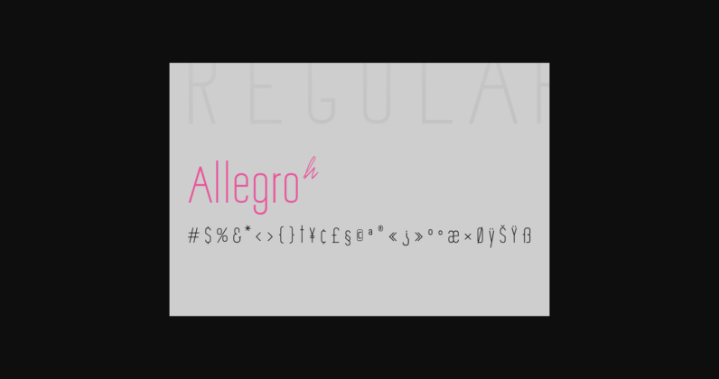 Allegro Sans Font Poster 3