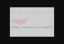 Allegro Sans Font Poster 1