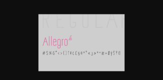 Allegro Sans Font Poster 1