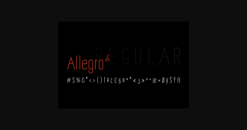 Allegro Sans Font Poster 4