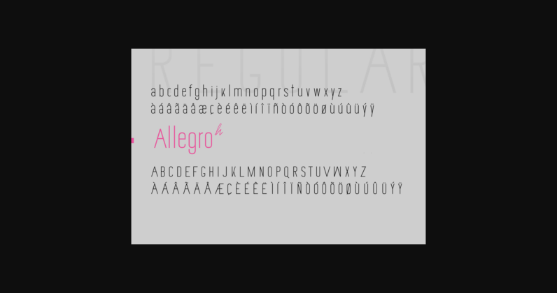 Allegro Sans Font Poster 5