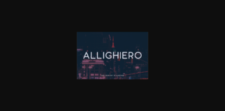 Allighiero Font Poster 1