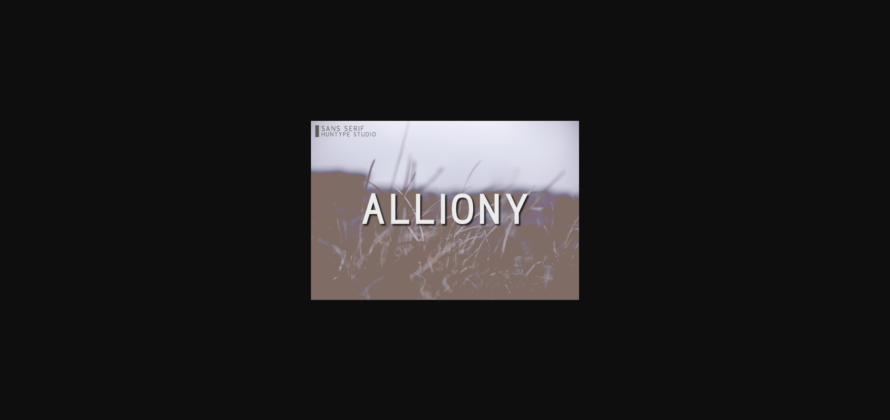 Alliony Font Poster 3