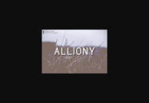 Alliony Font Poster 1