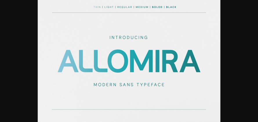 Allomira Font Poster 3