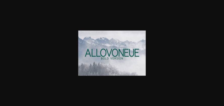 Allovoneue Bold Font Poster 3